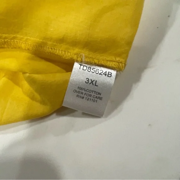 B & Lu Yellow Flutter Cap Sleeve Cotton Shirt with Smocked Detail and Ties 3XL - Picture 8 of 13